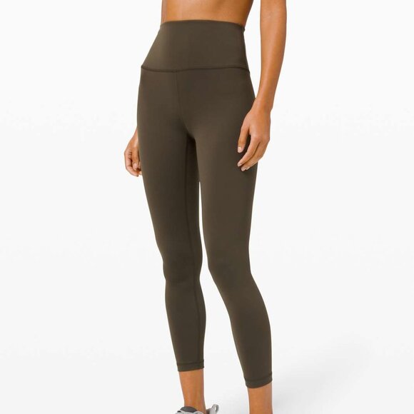 NWT Lululemon Wunder Train High-Rise Tight 25" - Dark Olive - Picture 2 of 5